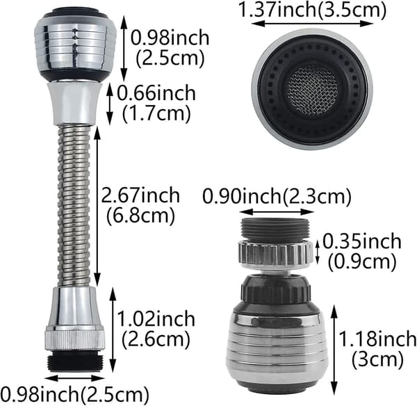4-pack kranförlängningsrör  360 graders kranförlängningsspruta för diskho