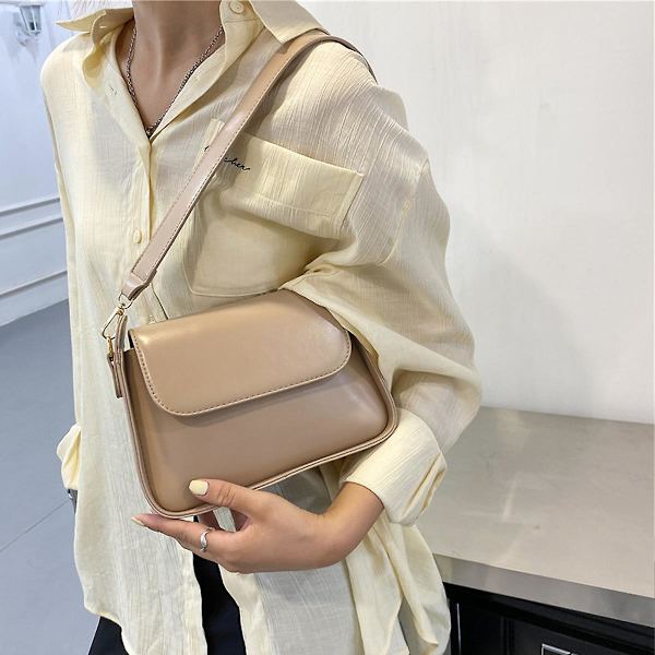 Dametaske med stor kapacitet, skuldertaske, messenger taske og clutch taske, der er egnet til pendling til arbejde khaki