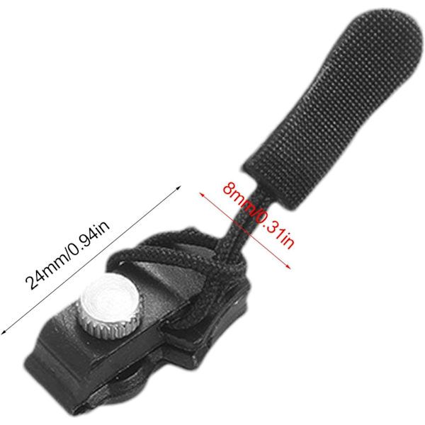 Lynlås, Udskiftning af lynlåshoved | 10 STK Zip Slider Reparations Instant Kit, Lynlåsudskiftning, lynlås Fix-erstatning til bagage, rygsække, S