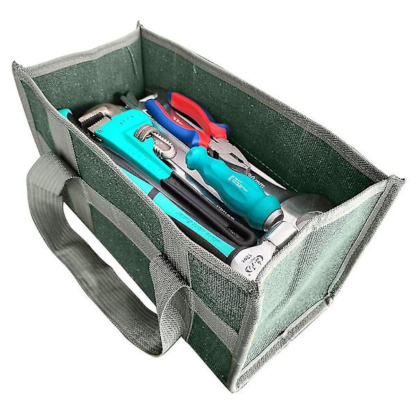 Elektriker Værktøjstaske Vedligeholdelsesværktøj Opbevaringstaske Slidstærk Stor Kapacitet 43X21X21CM Army Green Kit-Handbag 084 5