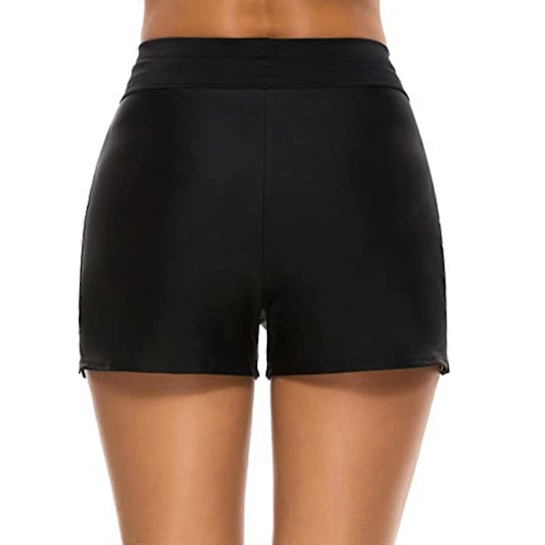 Sommar Nya Dam Baddräkt Trosor Snörning Justerbara Badkläder Slim Strandkläder Shorts Sportbyxor Badshorts Underdelar Black L