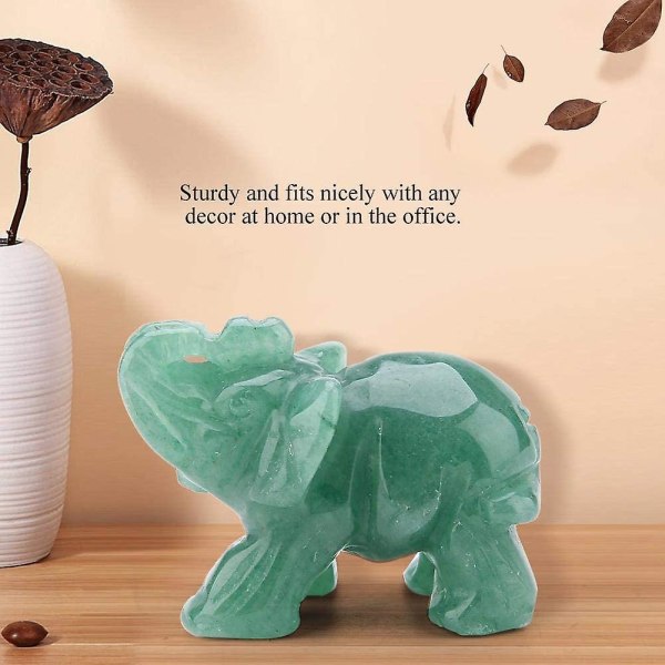 Naturstein Elefant 5 cm Naturlig Jade Utskåret Samlerobjekt Figur Innredningsartikkel For Hjem Og Kontor Bringer Lykke