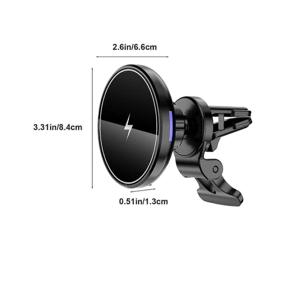 15W Trådløs Biloplader - Hurtig Opladning, Multi-System, Mobiltelefonholder BKB