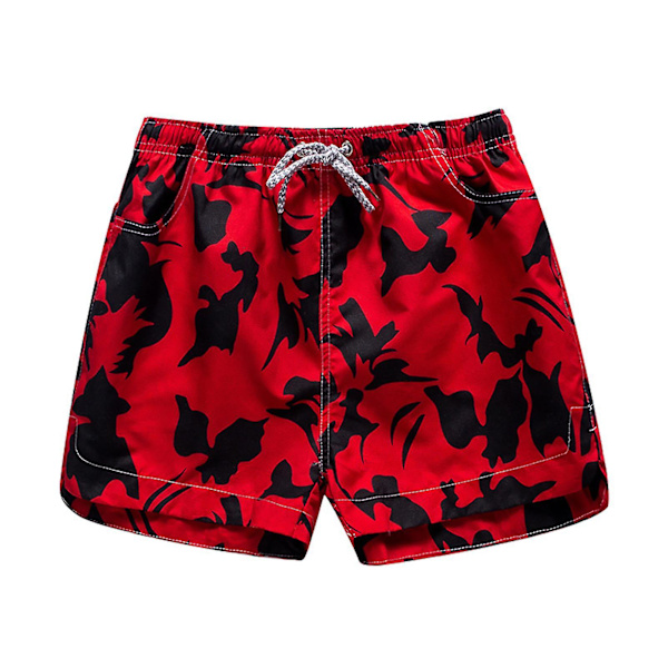 Sommar utomhus strandshorts andningsbara snabbtorkande badbyxor för kvinnor män M Red Female