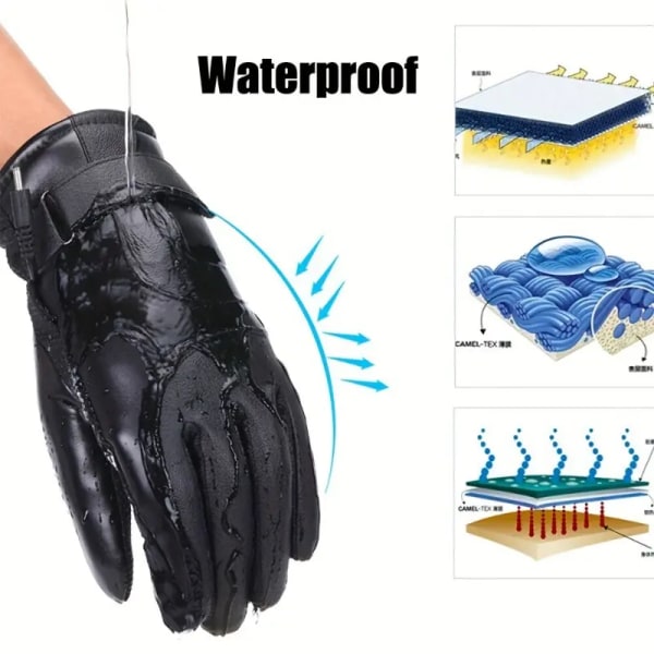 Vattentäta Elektriska Värmehandskar För Vintersport - Håll Dina Händer Varmt Och Torrt Med Laddningsbar USB-Handvärmare