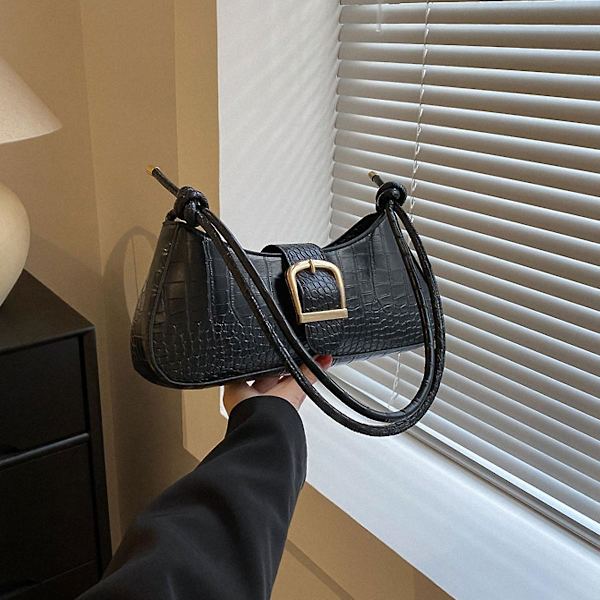 Messenger Bagsyntetisk Lær Skuldervesker, Mote Casual Pendlerhåndvesker black