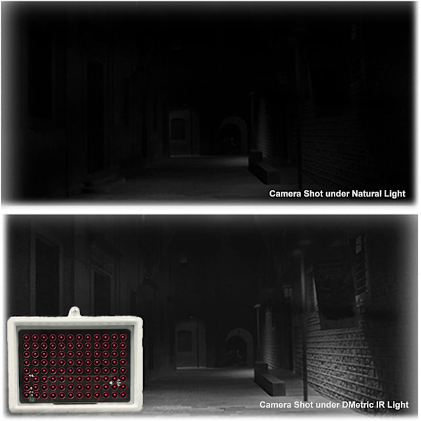 3 st IR-belysning, AC 110V - 220V 850nm Infraröd 96 LED Mörkerseende Vattentät Lampa för Inomhus Utomhus Säkerhets CCTV-kamera, Lång Räckvidd 80m (263 fot)