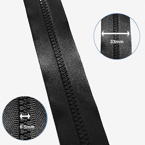 2 st #5 6 tum separerande jacka blixtlås för sömnad rockar jacka blixtlås svart gjuten plast blixtlås bulk skräddare diy sömnad verktyg för plagg/väskor/hem