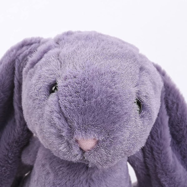 Plushkanin, 12 tum, Super Mjuk Fylld Kanin med Långa Öron, Söta Kanin Plushie Leksaker för Barn Vuxna (Lila)