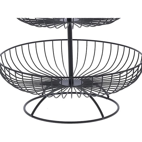 Frukthållare, fruktkorgskål Bra bärande kapacitet 3-lager metall Elegant design Robust metallram för kök för