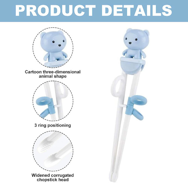 Barnens Träningspinnar - Baby Learning Chopsticks - Övningspinnar för Barn - Kompletterande Matbestick style2