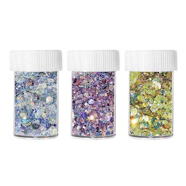Laser Flash Powder Patch Nail Flash Powder Block Holografisk Flash Med Olika Storlekar Och Former style2