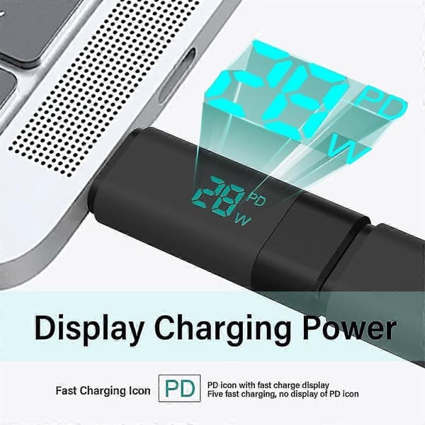 USB C til USB C Adapter PD Hurtiglading USB C Hann til Type C Hunn-kontakt