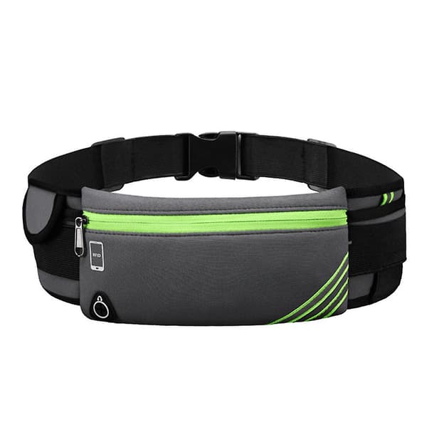 Löparbälte midjeväska, träningsmidjeväska, joggingbälte utan studs grey