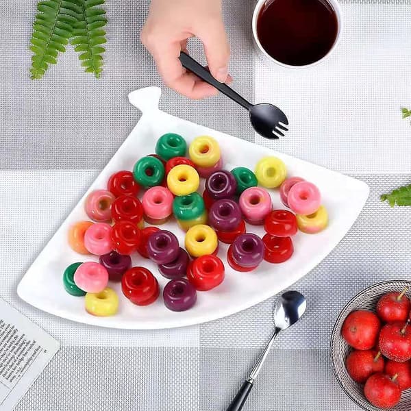 Donut Slikkepind Form, 5 Pak Silikone Nonstick Ring Gummibolsjeforme
