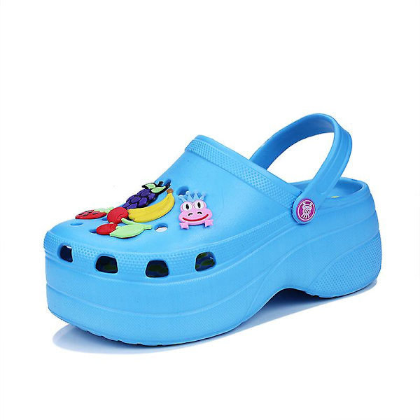 Damtofflor Strandtofflor Mode Sandaler Utomhus Inomhus halkfria skor 033 Blue EU 41