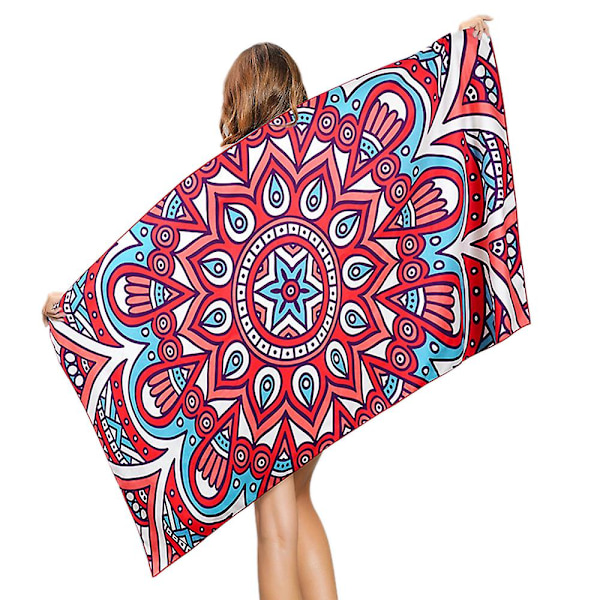 Hurtigtørkende Strandhåndkle For Reise - Ekstra Stor 80x160cm Oversized Svømme-, Basseng-, Yoga-, Reisehåndkle Pattern 4