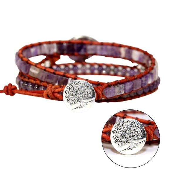 7 Chakra -rannekorut, neulottu luonnonkivillä, rannekoru energiakivikoristeella The Buckle