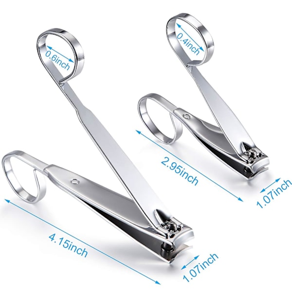 4 stk. Grip Negleklippere Fingernegl Tåneglklipper Manicure Trimmer