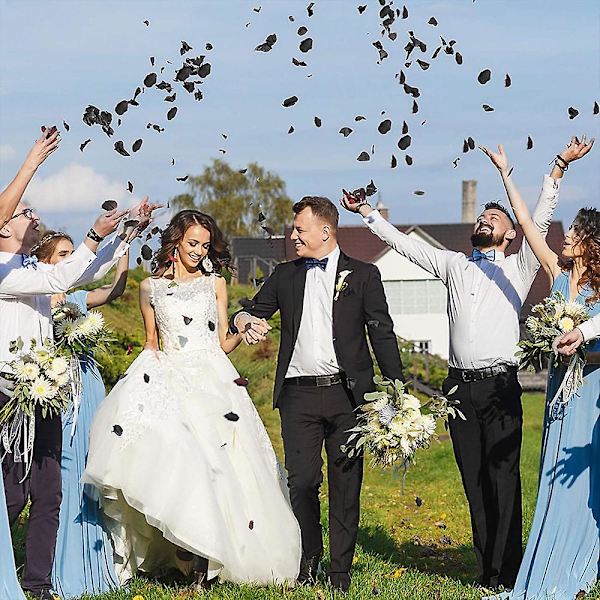 400 stj rosblad Blomsterblad för bröllop Blomflicka Korg Jubileumsfest Bordsdekorationer Alla hjärtans dag Dekoration black
