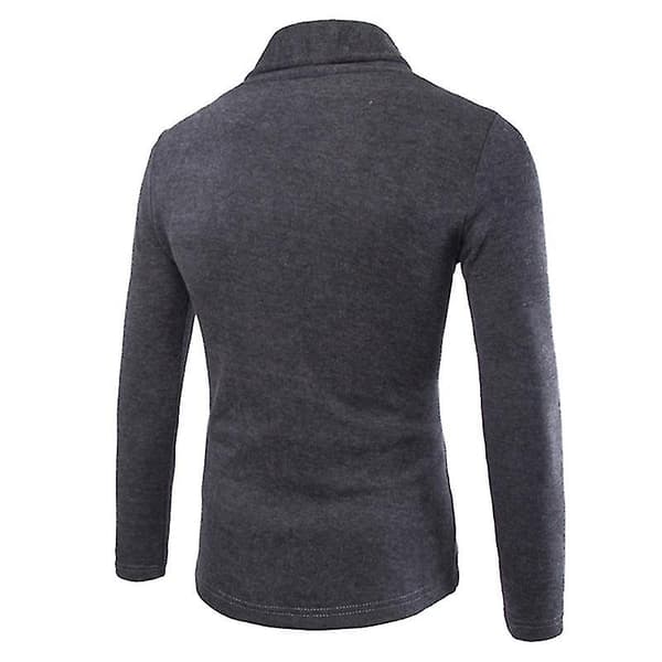 Herr Solid Blazer Cardigan Långärmad Casual Slim Fit Tröja Jacka Stickad Rock L B