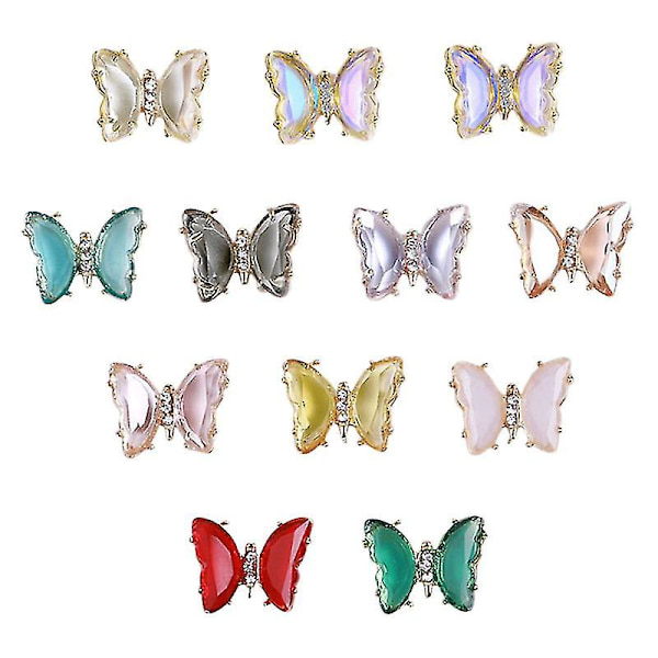 12 st Nail Art Dekor Nail Diy Patch Fingernail Ornamnet (slumpmässig stil)
