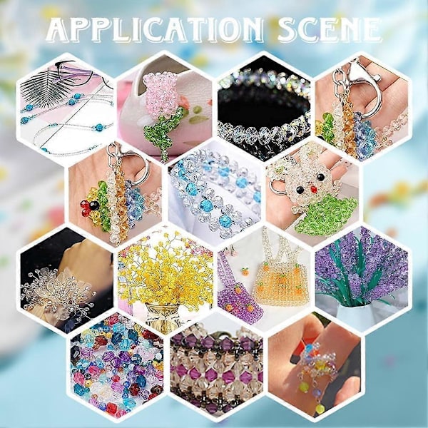 6240 stk. Krystalperler 4 mm Bicone Perler Facetterede Akrylperler 24 Farver Regnbue Løse Perler Afstandsstykker