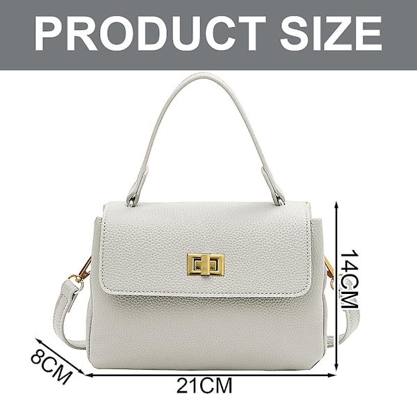 Retro Klassinen Kukkaro Clutch Laukku Pu Käsilaukku Piilotetulla Soljella Sopii Naisille. white