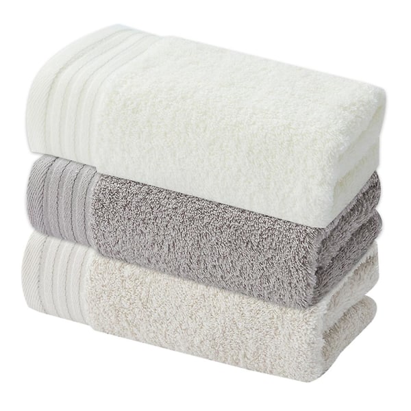 Set med 3 handdukar 13,3" X 29,5" färg: mörkgrå | Ren bomull | maskintvättbar hög absorptionsförmåga Combination 3