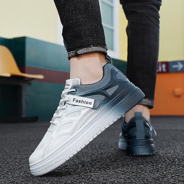 Herr Casual Skor Halkskydd Andas Platta Skor Frq623 Blue EU 40