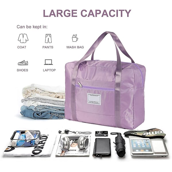 Resväska, Weekend Carry-on, Sport Fitness Väska, Sport Resväska, Övernattningsväska purple