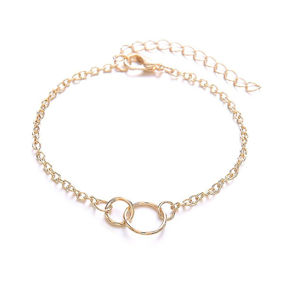 5 stk./sæt Dame Armbånd Boho Pilform Krystal Lille Kæde Armring Dame Smykker
