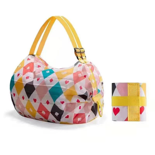 Gjenbrukbare Handleposer Vanntett Oxford Stoff Duffel Tote Bag For Piknik Reise Camping Rhombus Camouflage