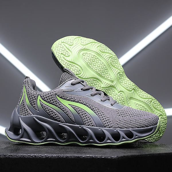 Herresko Flygende Vevde Fritidssko Pustende Joggesko Sportssko 8818 Gray EU 45