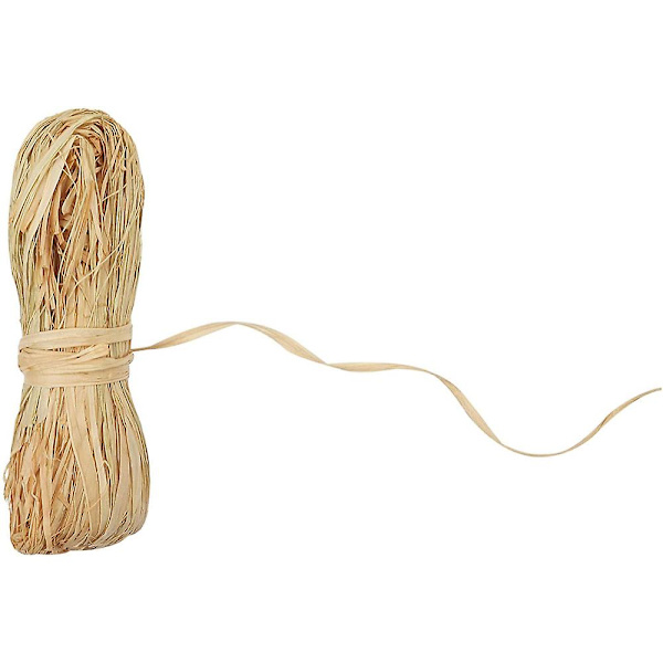 Raffia Bånd, Naturlig Dekorativ Snor, Raffia til Binding (pakke med 6) - 50g Raffia Bånd, Blomsterhandler Raffia Bånd - Raffia For Håndverk, Julegave