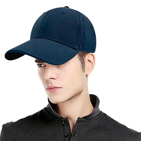 Bomulls Baseballcaps Hardtop Herre- og Dame Solid Solbeskyttelseshatt Solskjerm Andetungehatt Baseballcaps navy blue
