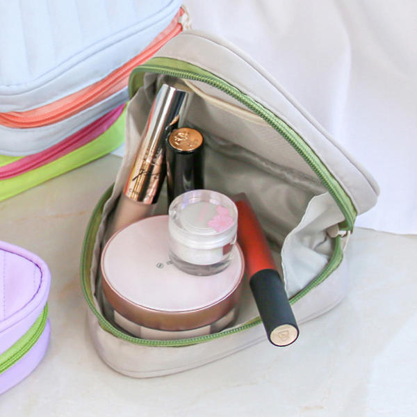 Smukke Makeup Tasker Til Kvinder Makeup Taske Organizer Stor Fløjl Polyester Og Imitation Nylon coffee