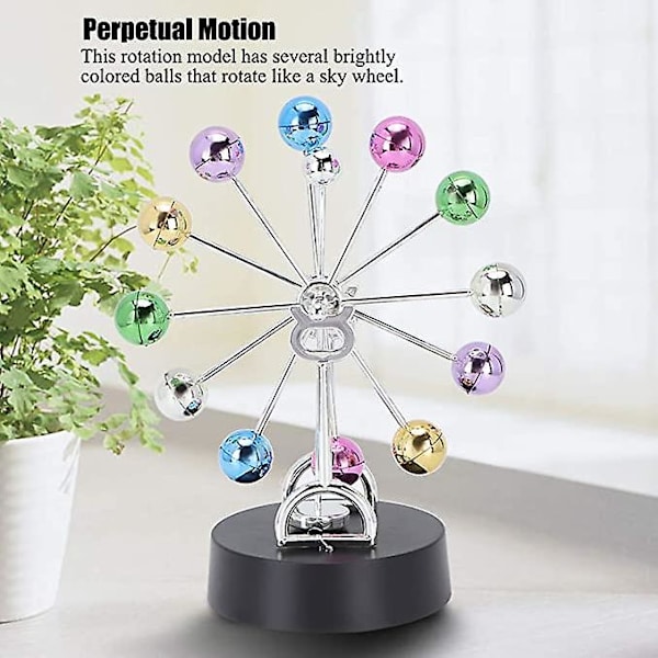 Rotation Perpetual Motion, Plast Vridbar Boll, Elektronisk Perpetual Motion Skrivbordsleksak För Kontor Hembord Dekoration Modell, Present Till Vänner