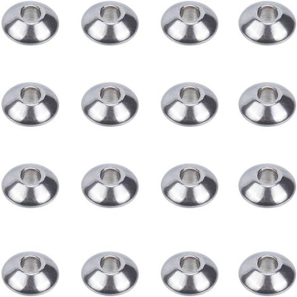 100 st 6 mm Metalliska Distanspärlor 304 Rostfritt Stål Rondelle Lösa Pärlor för Smyckestillverkning