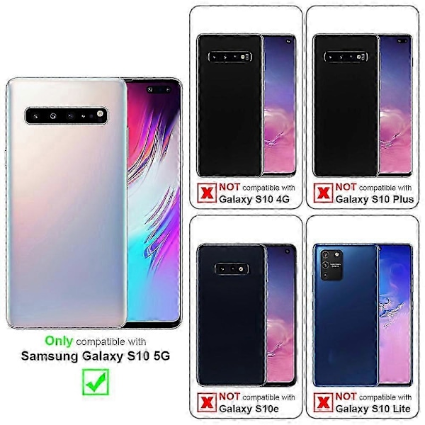 Samsung Galaxy S10 5G Skal - Smartview Design med Spegel KUNZIT ROSA
