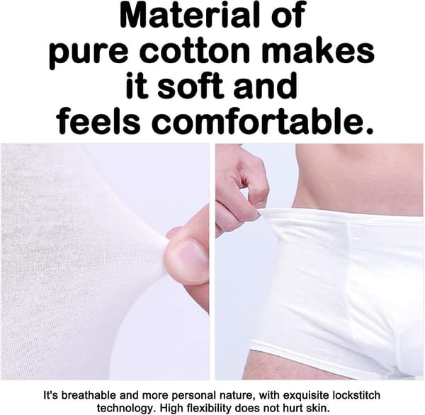 Althee Herre Engangs Undertøy Bomull Engangs Truser For Menn Engangs Undertøy Briefs 3 Pakk S-2xl S
