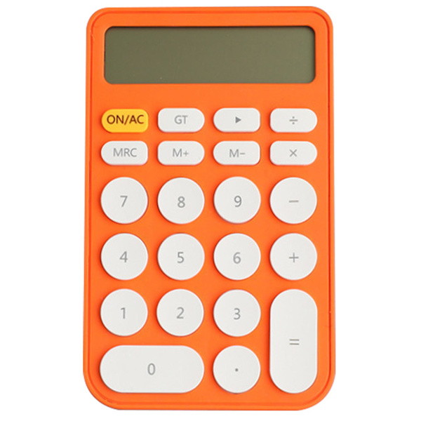 Elektrisk digital miniräknare kontorsmaterial bärbar för studenter orange