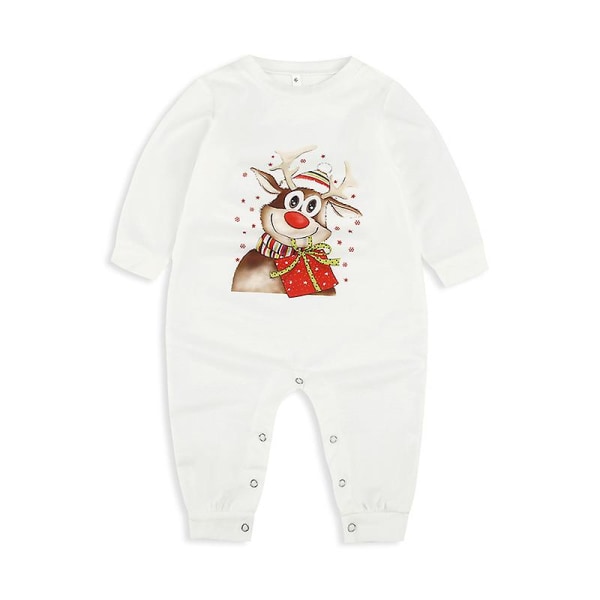 Familj Julpyjamas Matchande Set Semester Xmas Sovkläder Set 9M