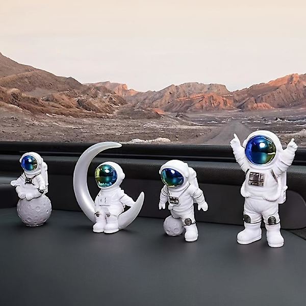 4 kpl, Astronauttihahmot, Astronauttikoristeet Pöytäkone Astronauttikoriste Olohuoneeseen Televisiokaappi Huoneen Sisustus Kodin Sisustus