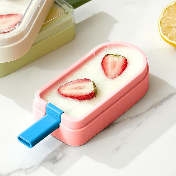 Fødevaregodkendt silikone isform, isforme med låg, mini ismaskine, frosne isforme pink