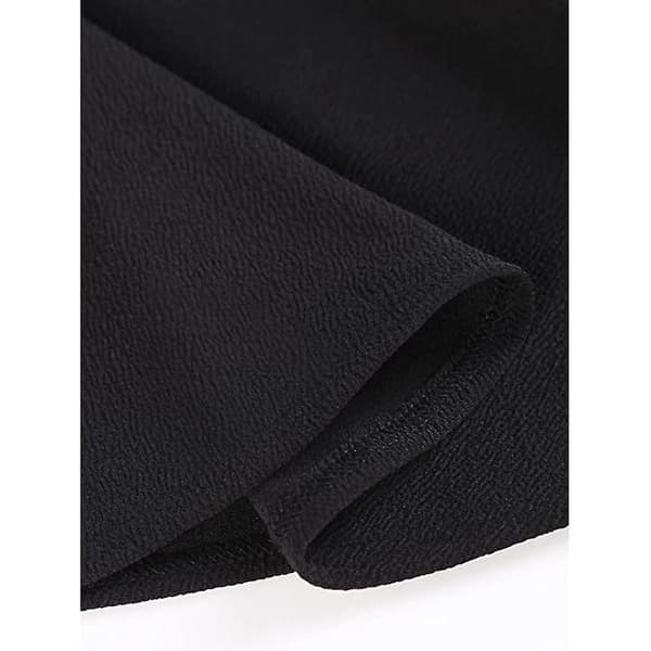 Kvinders Plettet Miniskørt, Solid Ruffle Lingeri Skørter Med Shorts Black M