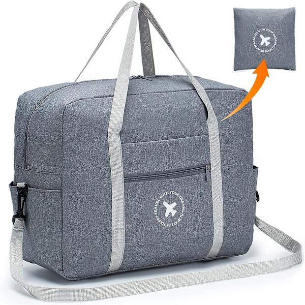 Kabinväska 40x20x25 cm för Ryanair Godkänd storlek Fällbar Handbagage Resväska Resväska Under sätet Resväska Handväska Kabinbagage Nyl A-(grey)45x36x20cm