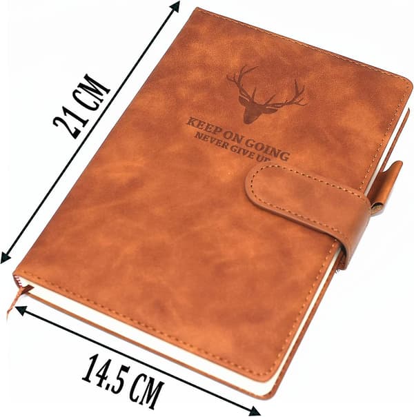 Notesbog A5, Journal A5 Notesbog Notesblok, 360 Sider Kunstlæder Hardcover Journal Notesbøger Med Penholder, Perfekt Til Kontor Skole Hjem B