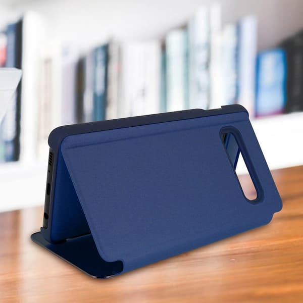 Flip Case, Speil Case for Galaxy S10 Plus, Stående Cover - Mørkeblå