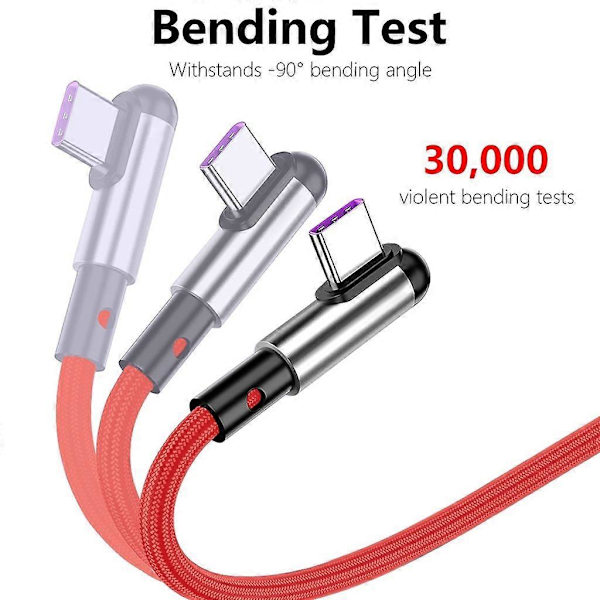 Nylon Flettet USB til Micro USB Kabel Hurtig USB til Micro USB Opladningsdatakabel Red